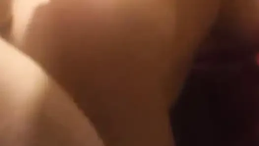 Fucked my hot wife with hands behind her back, standing, doggy style