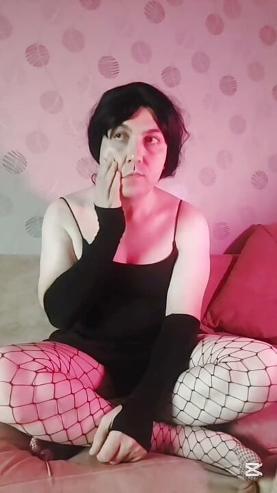 Big Fishnets With Big Butt Crossdresser