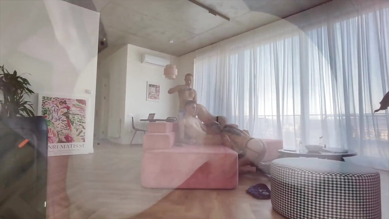 Student Gangbang - Three Guys and a Daddy Fuck Hard and Film Their Sex