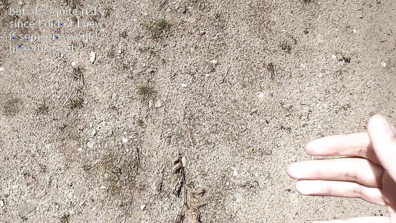 Boy naked on public dirt road