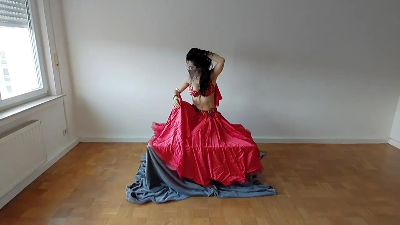 Arabian Belly Dancer Strips and Fucks Her Pussy with Fingers & Dildo