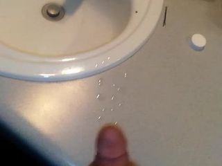 Cum explosion from my big white cock