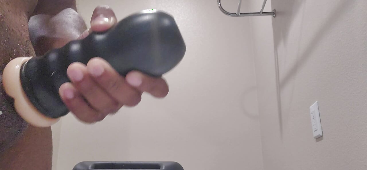Fucking my sex toy, thinking about cumming in someone's ass