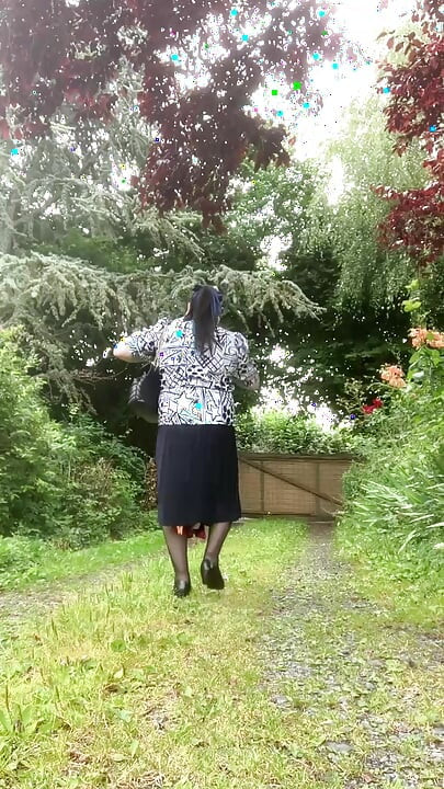 Dressed with a vintage dress for a Sunday
