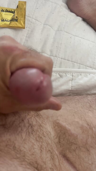 Condom, cock ring, and some cum