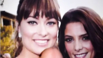 Cum üzerinde olivia wilde ve başka güzellik doubleshot