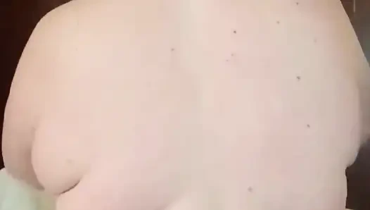 He strokes and talks dirty until she can't take it