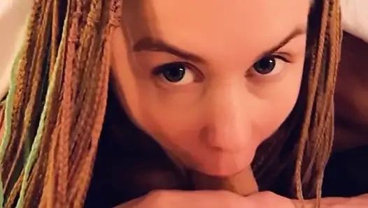 Quick Morning blowjob And Cum Swallowing POV