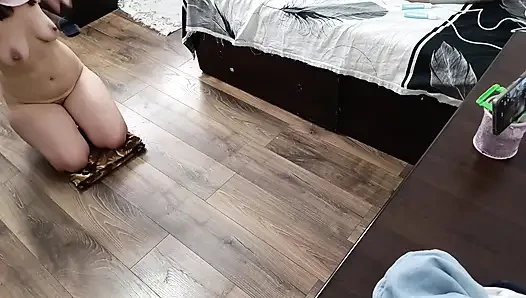 Sexy Wife Workout at Home Naked