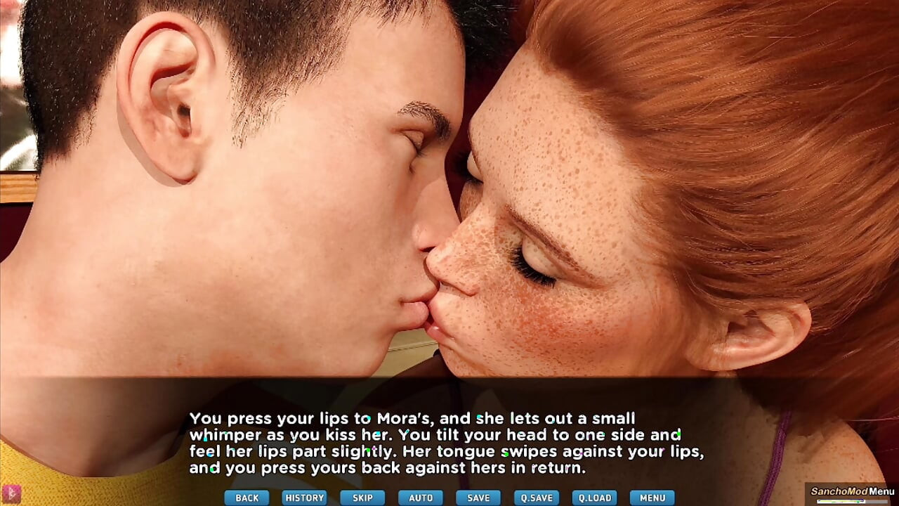 Bare Witness #6 Mora is sucking a good kisser.