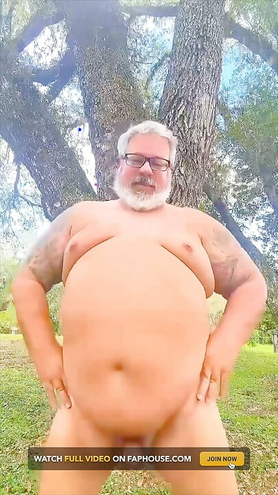 Naked Dancing Bear in the Wilderness Showing His Hole