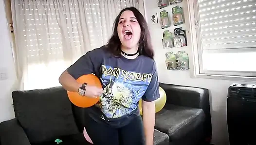 Metal Girl Pop All Balloons Before Party - Bunny Looner [lowres]