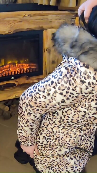 Mega MILF Milfycalla Gets a Load of Cum on Puffy Jacket!