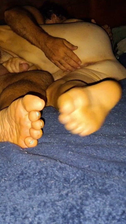 Foreplay in bed leads to her riding my cock cowgirl | Clip 1