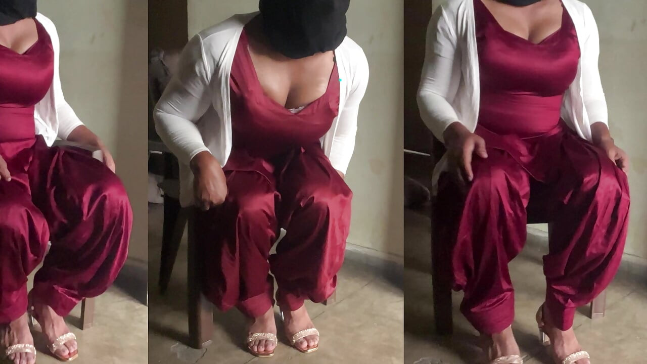 cross dresser silk salwar suit teasing big boobs