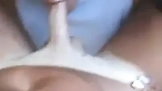 Wife sucks and swallows cum from his cock