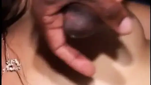 Cum hungry slut in heels takes a mutant black cock in pussy during orgy