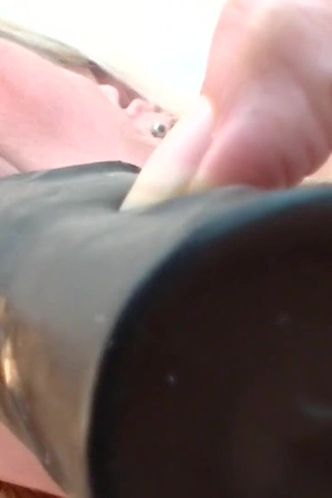 Grandma is touching her wet pussy!