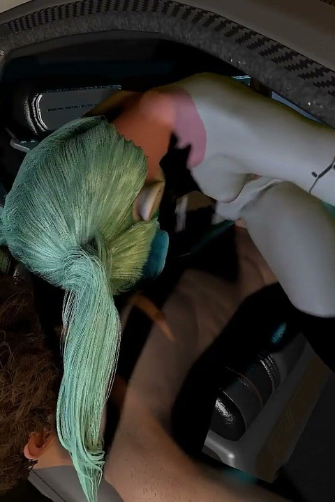 Rebecca Sucking Dick in the Car - Cyberpunk Edgerunners