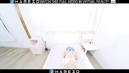 Yuna haru si pembantu nakal jepang lagi asik sama pacarnya di vr. Pembantu sange