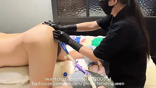 Massive latexhandschuhe stopfen extremes analfisting & tiefe expansionssession