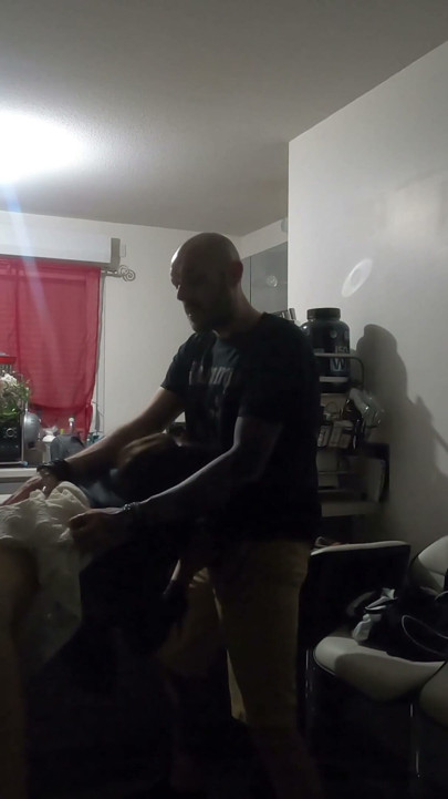 I came home from a party with my wife's best friend and gave her a big facial after fucking her | Clip 1