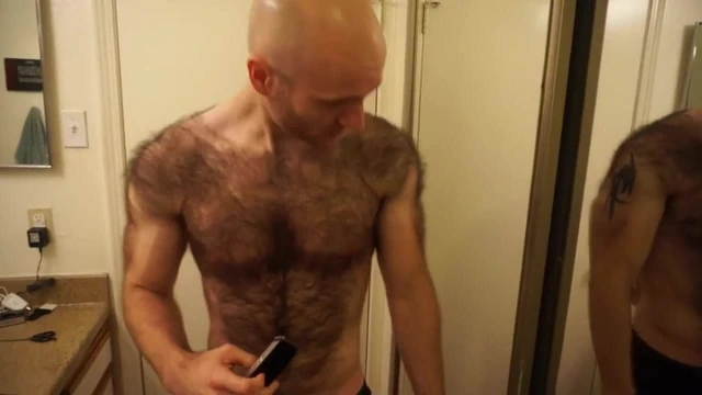 Hairiest man shaves his entire chest and back!