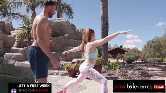 ZERO TOLERANCE FILMS - Cute Redhead MADISON MORGAN's Yoga Class Turns Naughty With Instructor