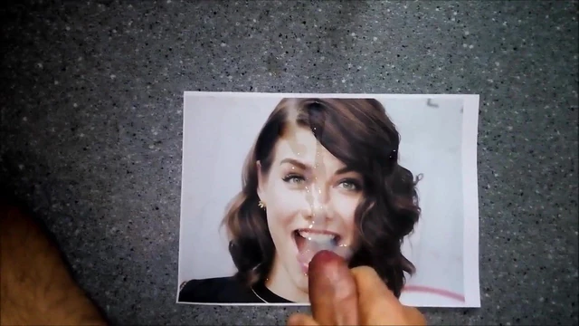 Lauren Cohan tribute (big load, slow motion, 2 angles)