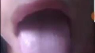 Tongue fetish and big nipples