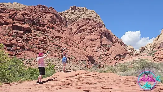 Pemotretan di balik layar - ashley di red rock canyon