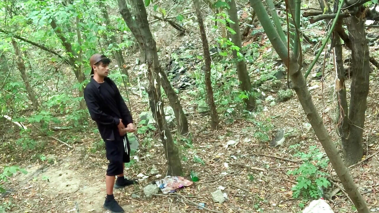 I Jerk and Cum at a Cruising Area, Where Condoms Are on the Tree and Pornmagazines on the Ground
