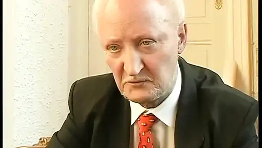 Old Lecherous Has Only Sex on His Mind During a Job Interview with a Big-breasted Applicant