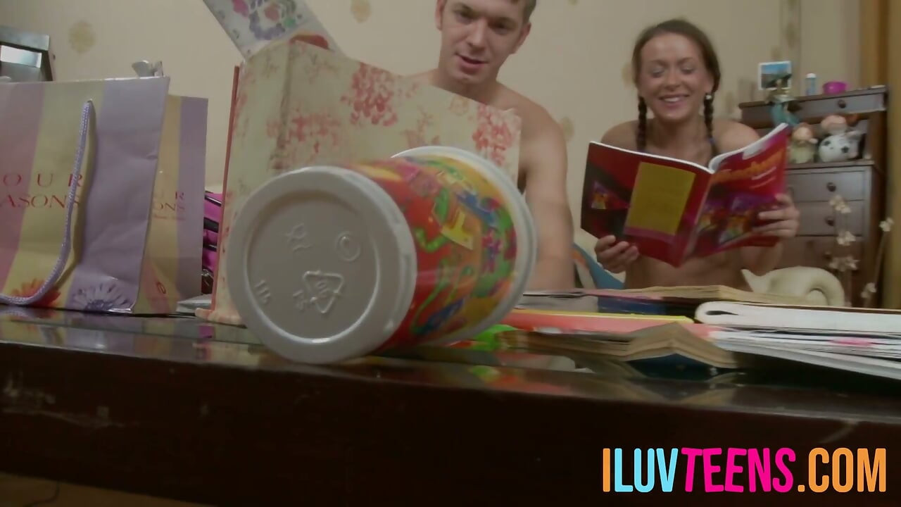 Young stud spraying his friend's lovely face with his seed