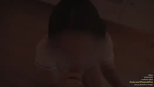 Late Night Blowjob After Party came on Tongue