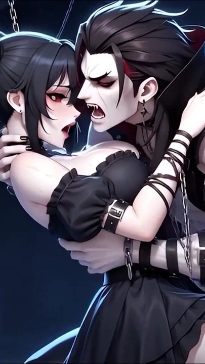 Goth Girl Bound by Vampire Lord - BDSM Monster Hentai | Clip 2