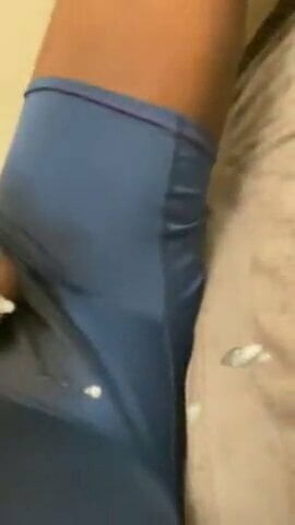 Masturbating my big black cock for you