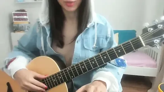 Webcam Asian Hottie in Jeans Showing Big Nipples