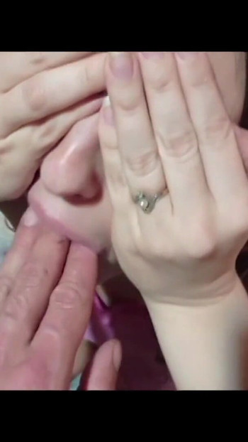 Memorable moment from "GUESS GUESSER. Argentinian girl is deceived by her. FACIAL POV"