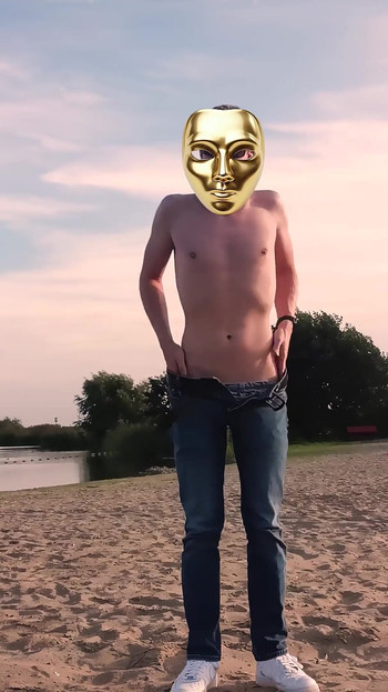 Twink on Forbidden Non Nudist Beach Secretly Naked 4K! Teenager Exhibitionism Goldenelixxxir!