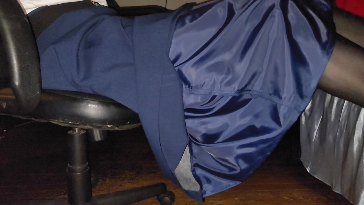 Long lined office skirt