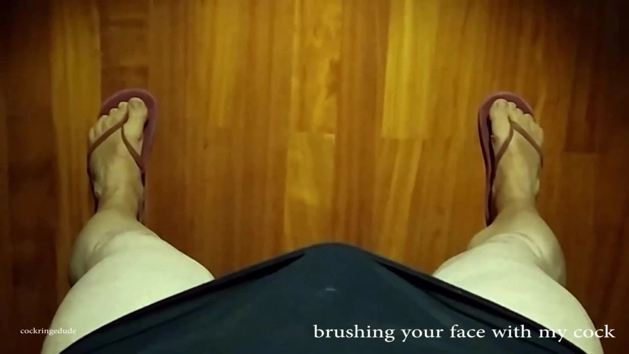 brushing your face with my cock
