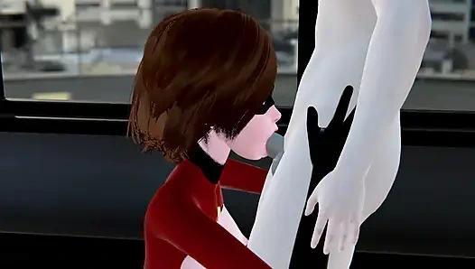 Elastigirl di kantorku pengen nggak setia - animasi 3d