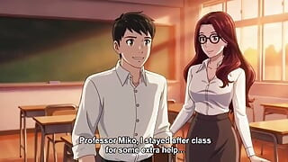 Young student seduced his teacher in extra class when they are alone