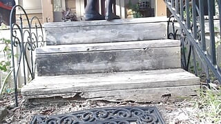 Outdoor Foot Stomping on Stairs in Flats