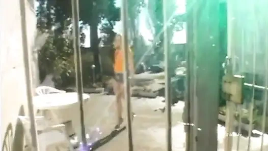 A Fresh sweet face sucks a huge cock