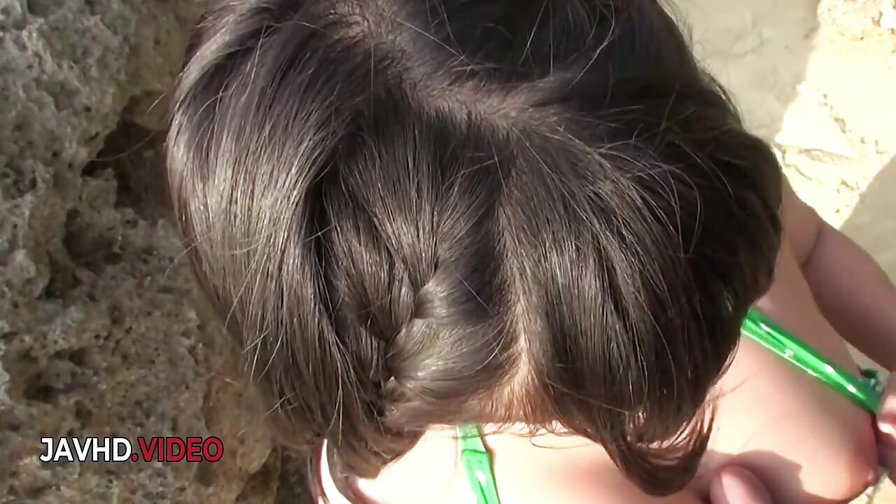 Megumi Haruka Gives Amateur Blowjob Outdoors While Biting Balls and Sucking Dick