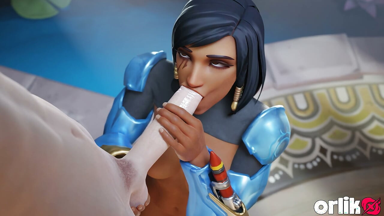 Pharah From Overwatch - Gym Training Session Blowjob & Wild Anal Fuck with Facial Ending 3D Animation