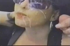 BIG CUMSHOT ON SUN GLASSES