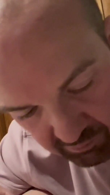 Captivating moment from "Daddy's big cock sucked and cums"